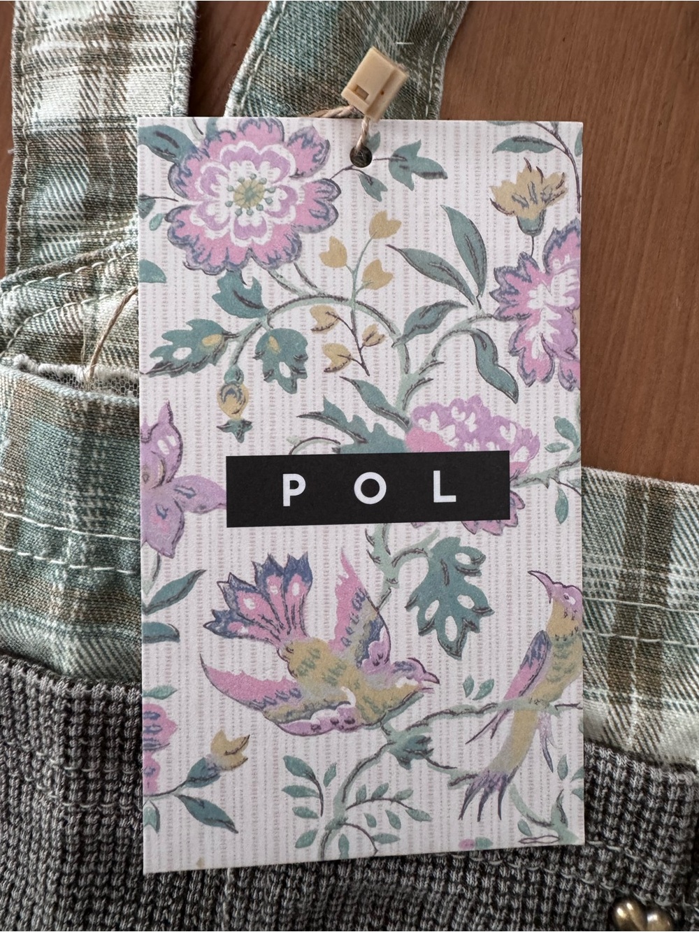 POL Patchwork Plaid Overalls Size L - Picture 3 of 13